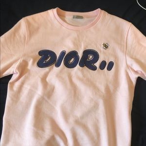 Dior x Kaws Cotton Sweatshirt Pink Sz L